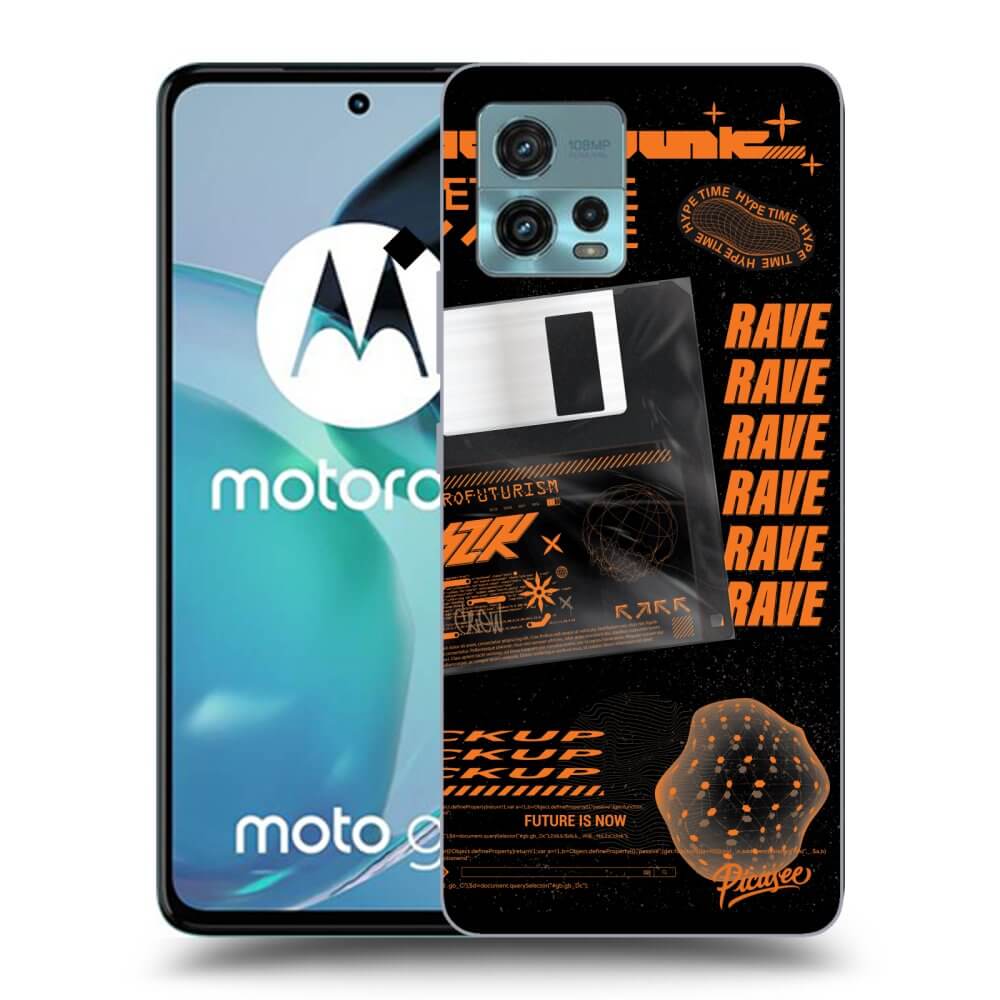 Picasee silikonový černý obal pro Motorola Moto G72 - RAVE