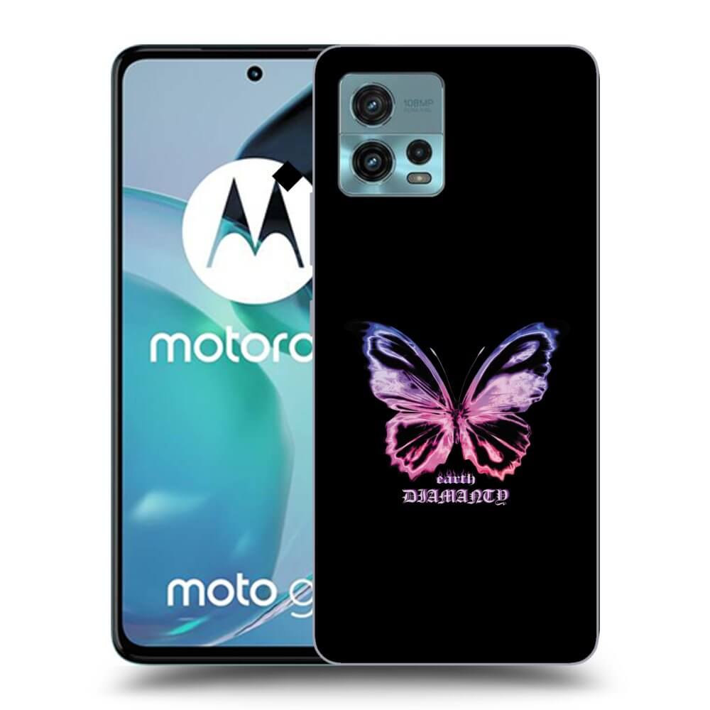 Picasee silikonový černý obal pro Motorola Moto G72 - Diamanty Purple