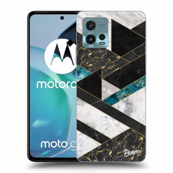 Picasee silikonový černý obal pro Motorola Moto G72 - Dark geometry