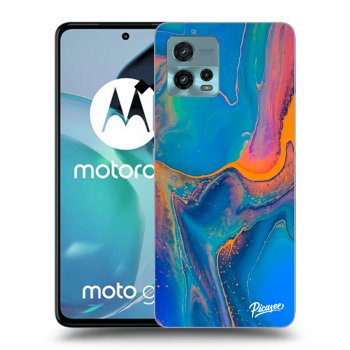 Picasee silikonový černý obal pro Motorola Moto G72 - Rainbow