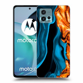 Picasee silikonový černý obal pro Motorola Moto G72 - Gold blue