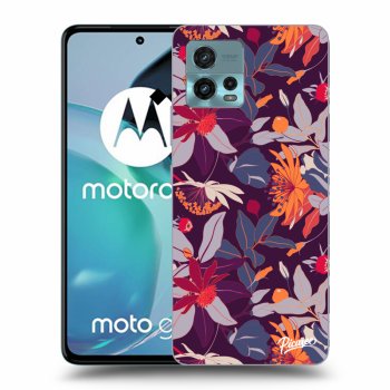 Picasee silikonový černý obal pro Motorola Moto G72 - Purple Leaf