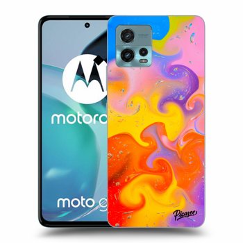 Picasee silikonový černý obal pro Motorola Moto G72 - Bubbles