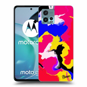Picasee silikonový černý obal pro Motorola Moto G72 - Watercolor