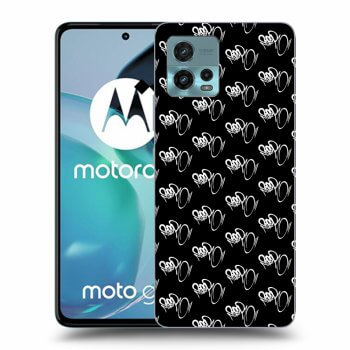 Picasee silikonový černý obal pro Motorola Moto G72 - Separ - White On Black