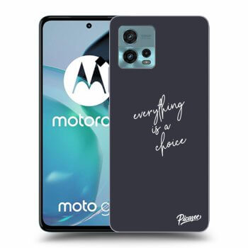 Picasee silikonový černý obal pro Motorola Moto G72 - Everything is a choice