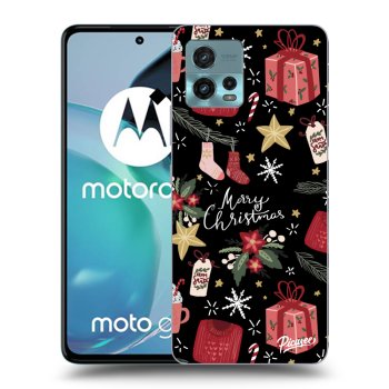 Picasee silikonový černý obal pro Motorola Moto G72 - Christmas