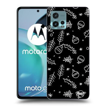 Picasee silikonový černý obal pro Motorola Moto G72 - Mistletoe