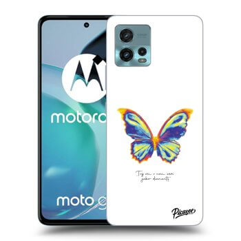 Picasee silikonový černý obal pro Motorola Moto G72 - Diamanty White