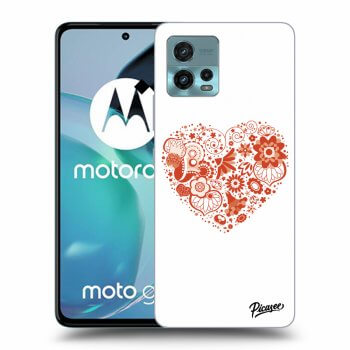 Picasee silikonový černý obal pro Motorola Moto G72 - Big heart