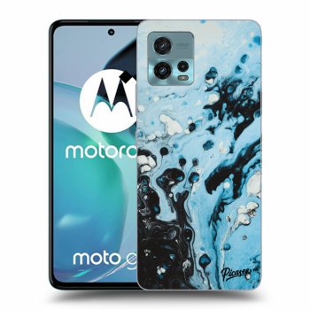 Picasee silikonový černý obal pro Motorola Moto G72 - Organic blue