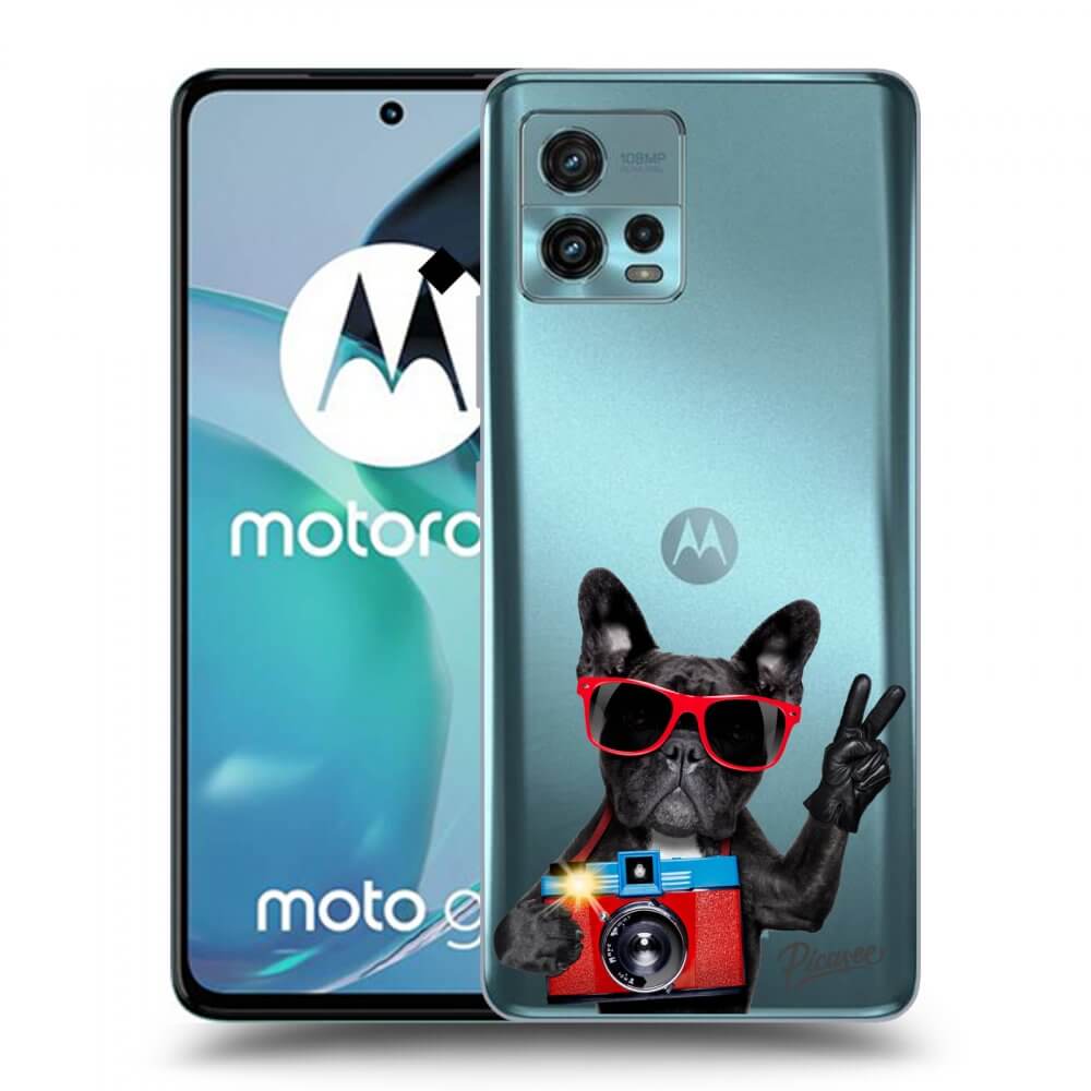 Picasee silikonový průhledný obal pro Motorola Moto G72 - French Bulldog
