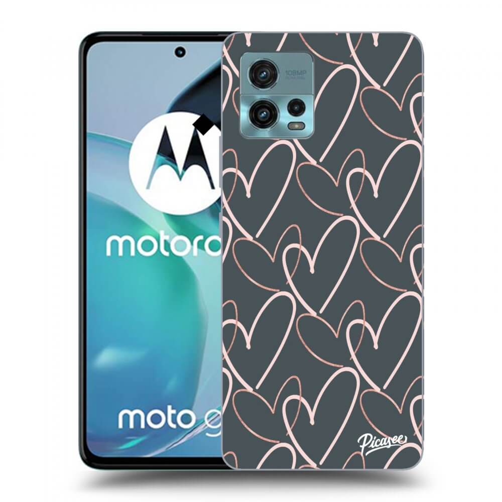 Picasee silikonový černý obal pro Motorola Moto G72 - Lots of love