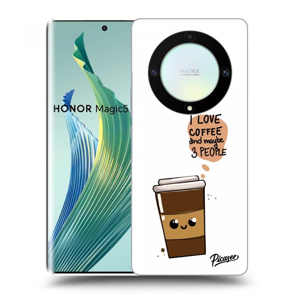 Picasee silikonový průhledný obal pro Honor Magic5 Lite 5G - Cute coffee