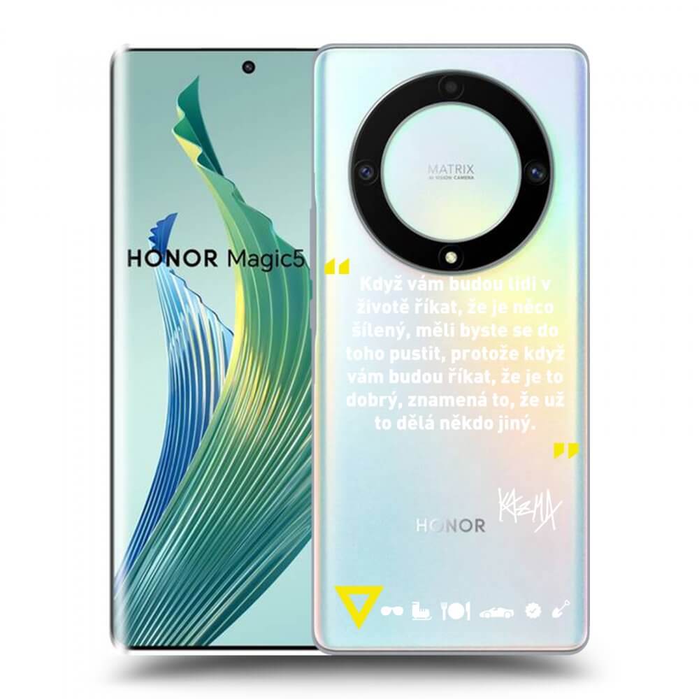 Picasee silikonový průhledný obal pro Honor Magic5 Lite 5G - Kazma - MĚLI BYSTE SE DO TOHO PUSTIT