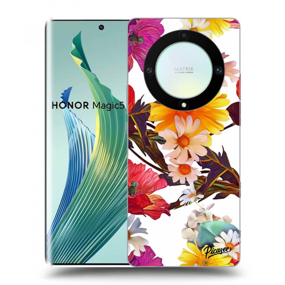 Picasee silikonový černý obal pro Honor Magic5 Lite 5G - Meadow