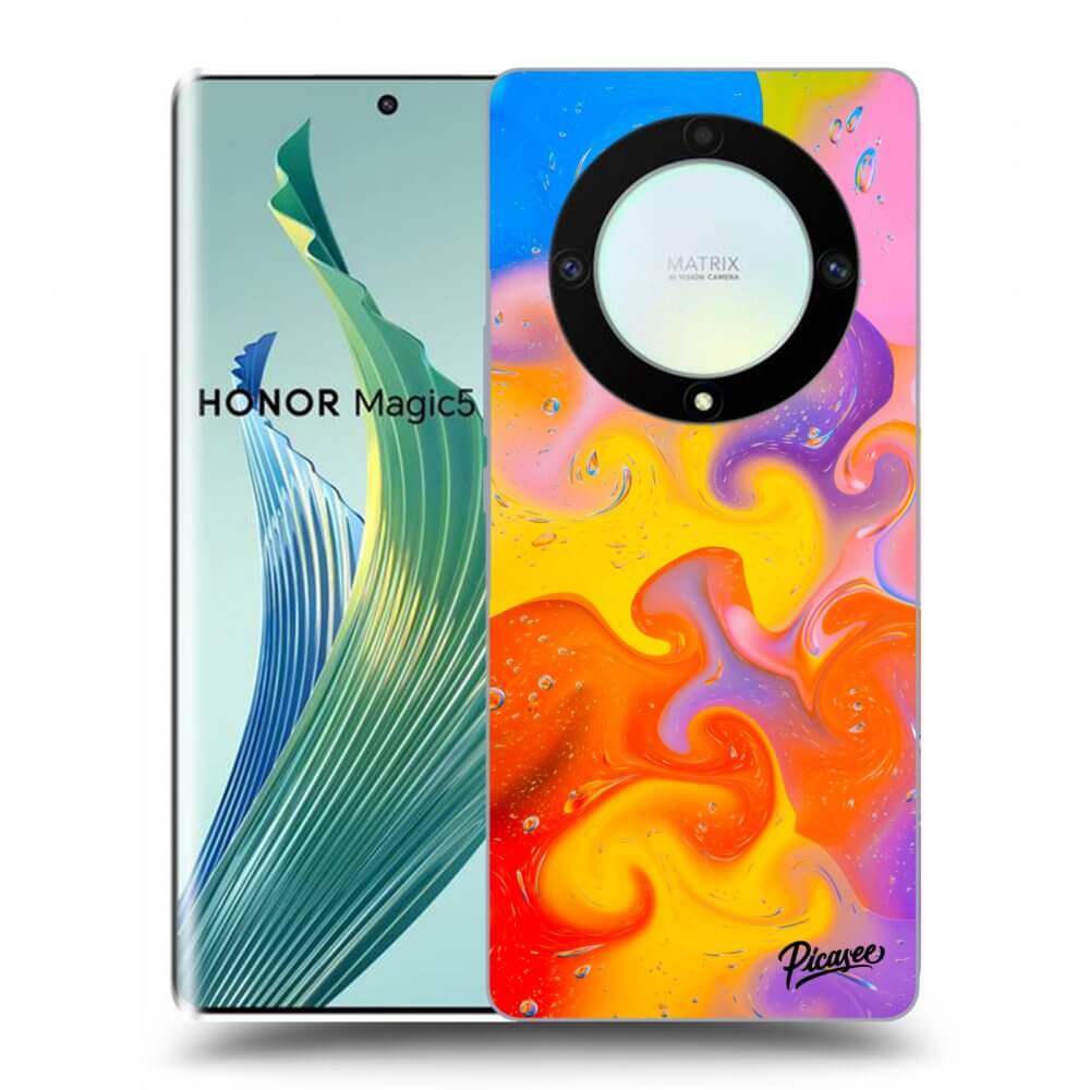 Picasee silikonový průhledný obal pro Honor Magic5 Lite 5G - Bubbles