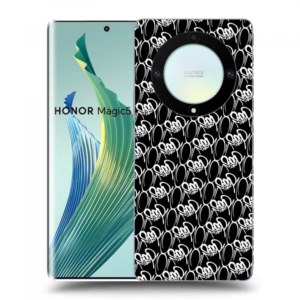 Picasee silikonový černý obal pro Honor Magic5 Lite 5G - Separ - White On Black 2