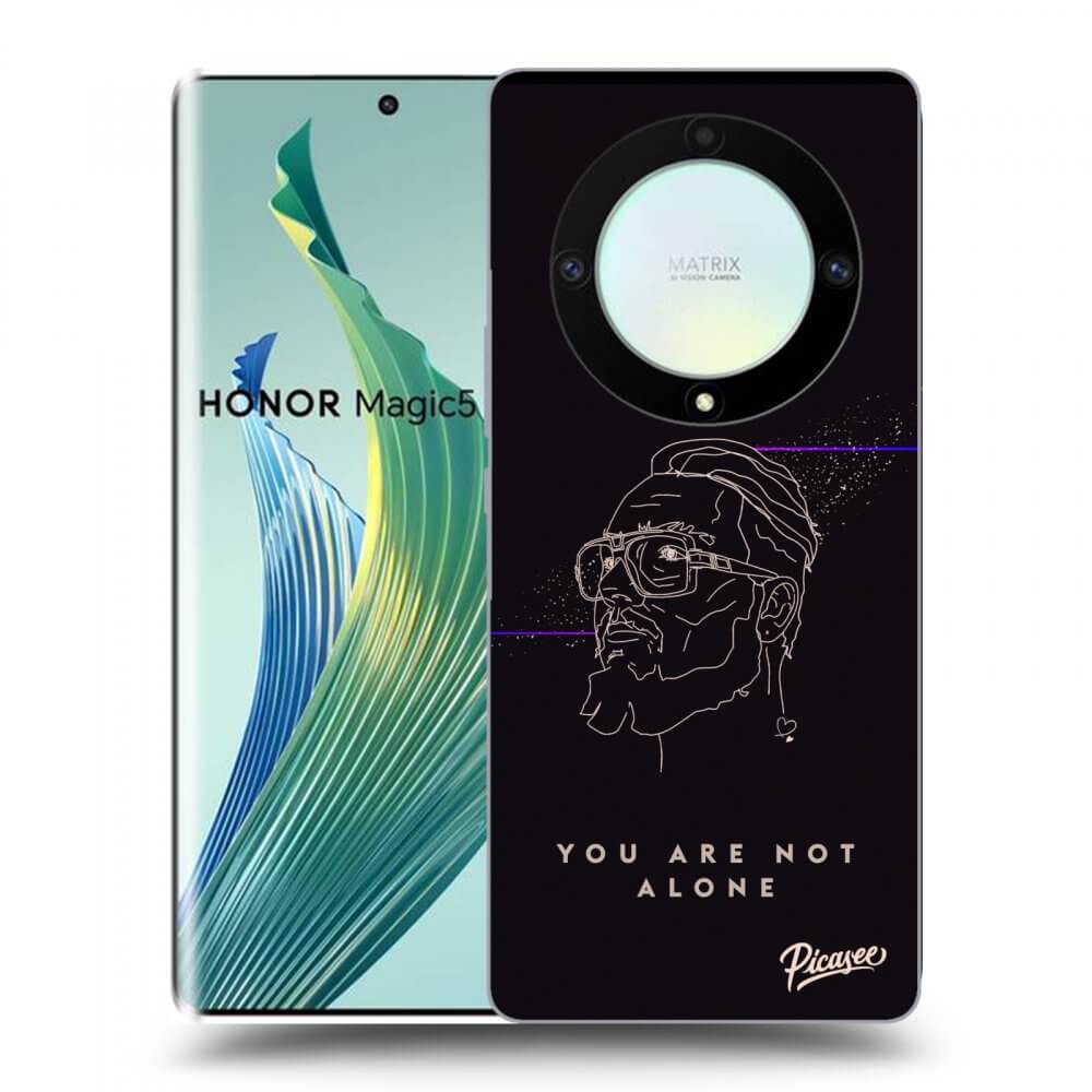 Picasee silikonový černý obal pro Honor Magic5 Lite 5G - You are not alone