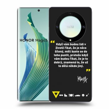 Picasee silikonový černý obal pro Honor Magic5 Lite 5G - Kazma - MĚLI BYSTE SE DO TOHO PUSTIT