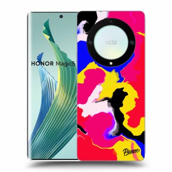Picasee silikonový černý obal pro Honor Magic5 Lite 5G - Watercolor
