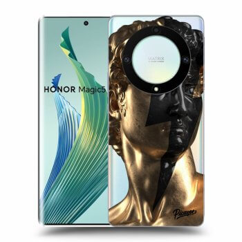 Picasee silikonový průhledný obal pro Honor Magic5 Lite 5G - Wildfire - Gold