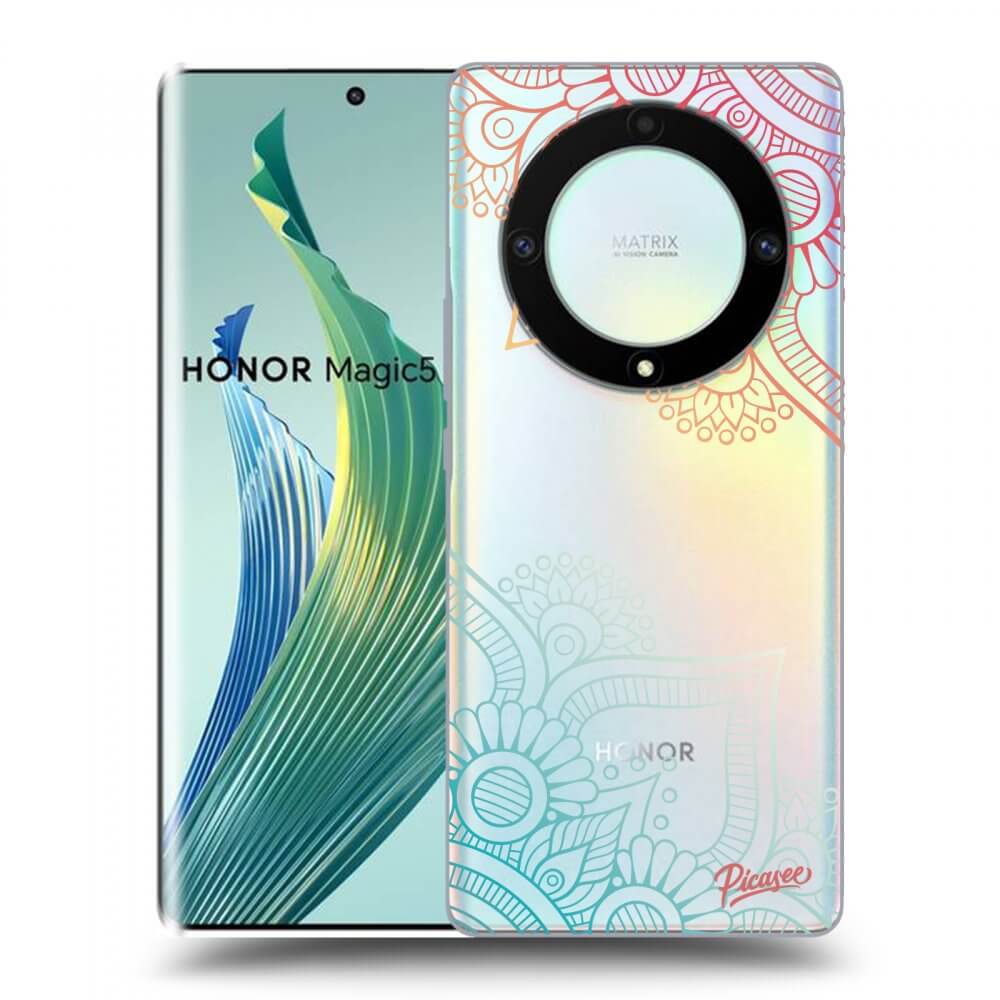 Picasee silikonový průhledný obal pro Honor Magic5 Lite 5G - Flowers pattern