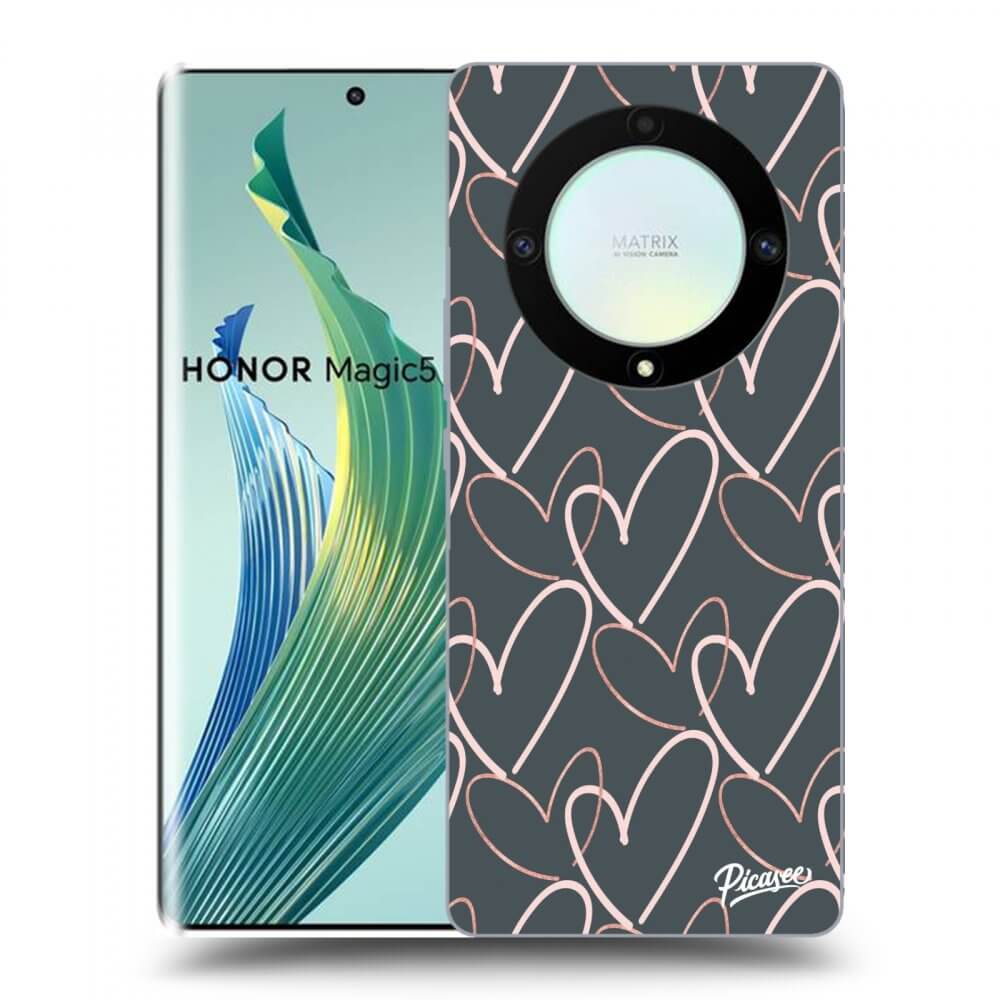 Picasee silikonový průhledný obal pro Honor Magic5 Lite 5G - Lots of love
