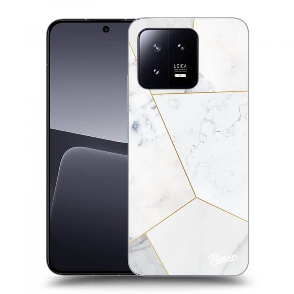 Picasee silikonový černý obal pro Xiaomi 13 - White tile
