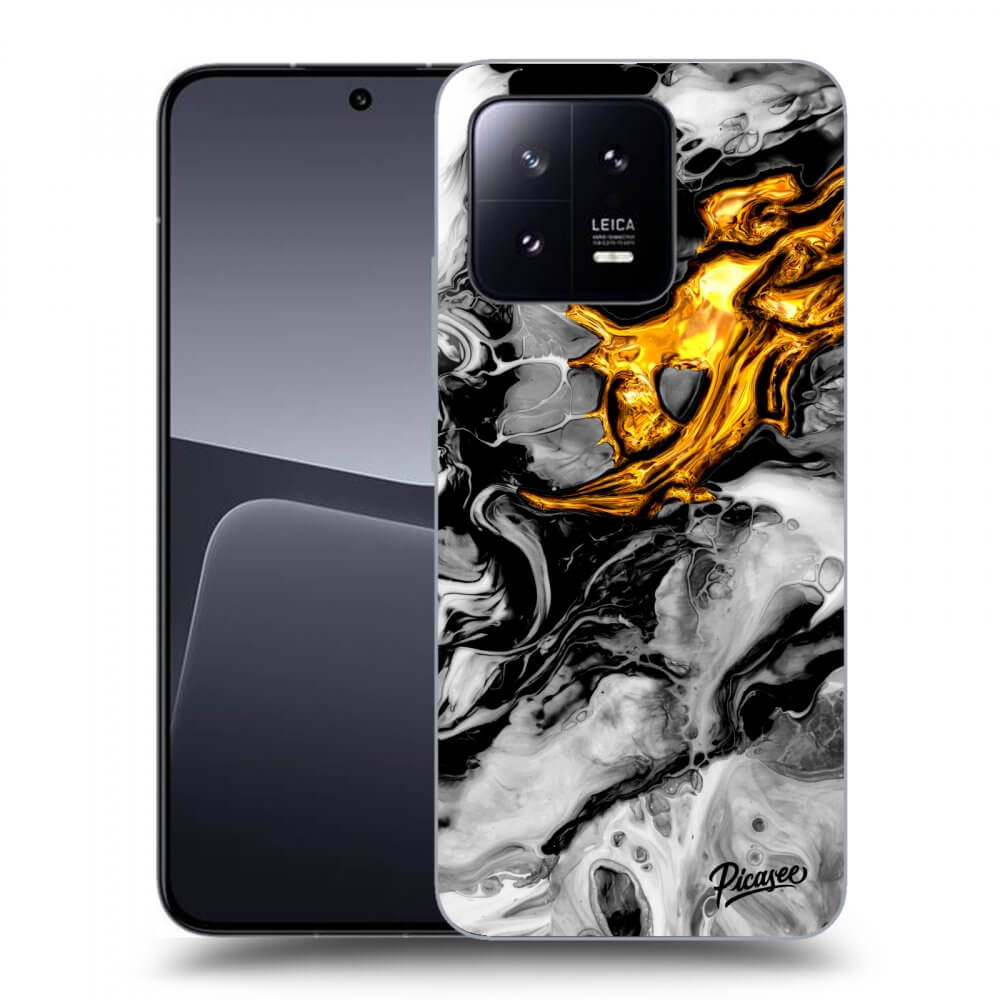 Picasee silikonový průhledný obal pro Xiaomi 13 - Black Gold 2