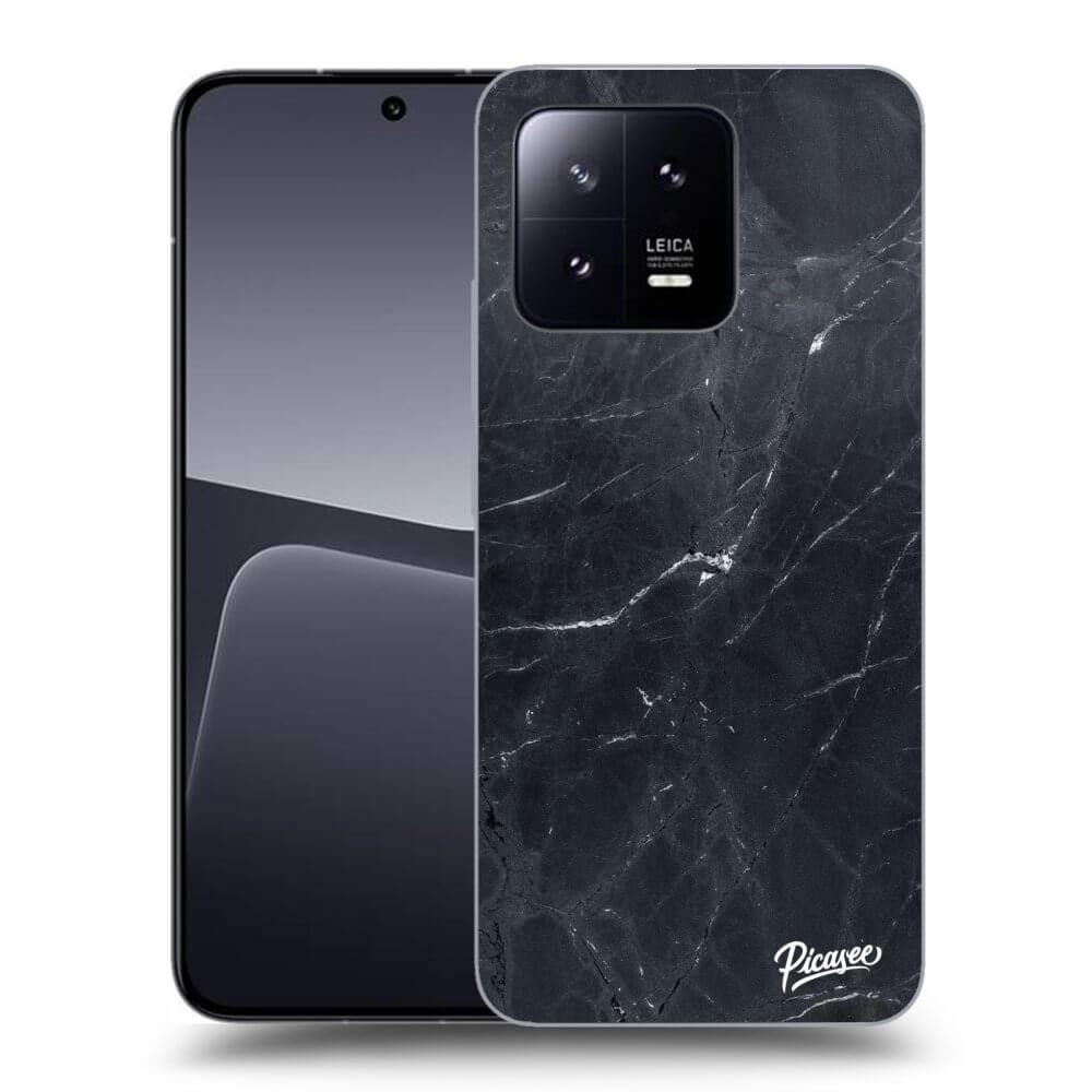 Picasee silikonový černý obal pro Xiaomi 13 - Black marble