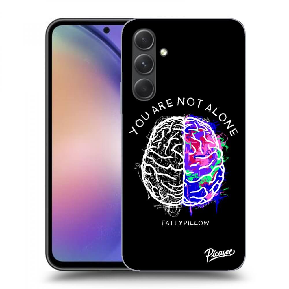 Picasee silikonový průhledný obal pro Samsung Galaxy A54 5G - Brain - White