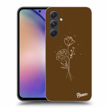 Obal pro Samsung Galaxy A54 5G - Brown flowers