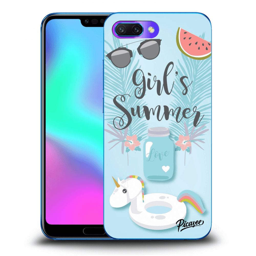 Picasee silikonový černý obal pro Honor 10 - Girls Summer