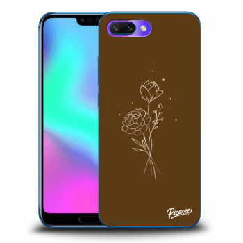 Obal pro Honor 10 - Brown flowers