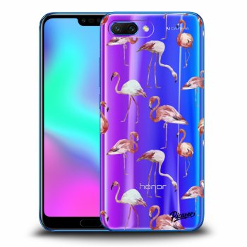 Picasee silikonový průhledný obal pro Honor 10 - Flamingos