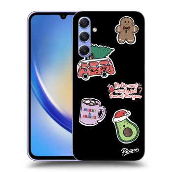 Obal pro Samsung Galaxy A34 5G A346B - Christmas Stickers