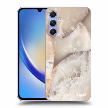 Picasee ULTIMATE CASE pro Samsung Galaxy A34 5G A346B - Cream marble