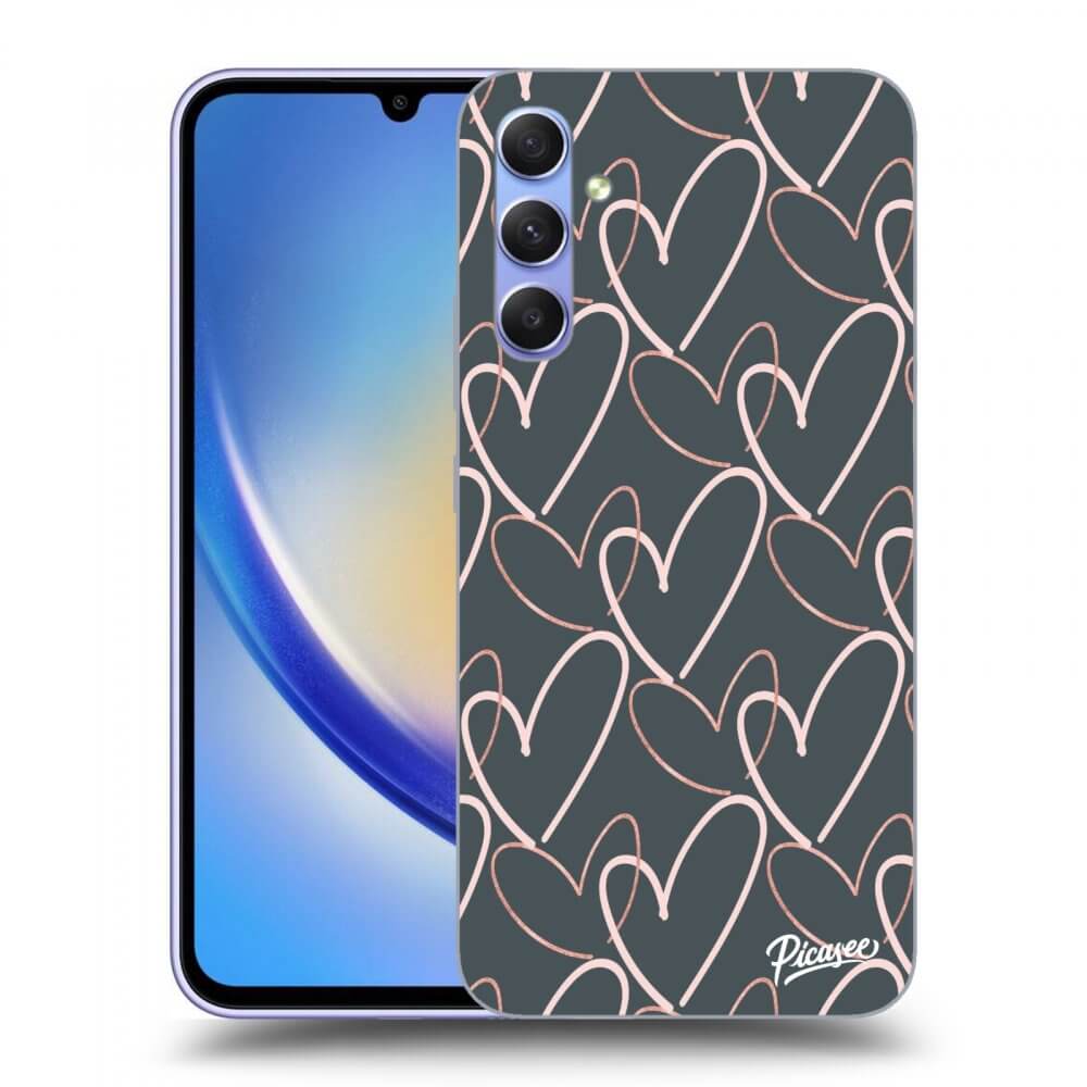 Picasee silikonový černý obal pro Samsung Galaxy A34 5G A346B - Lots of love