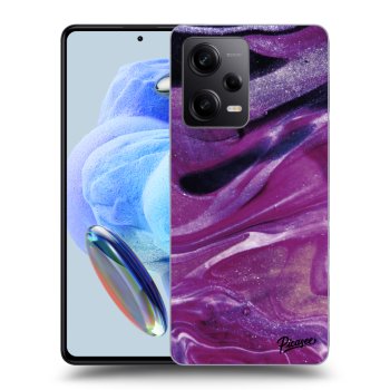 Obal pro Xiaomi Redmi Note 12 5G - Purple glitter