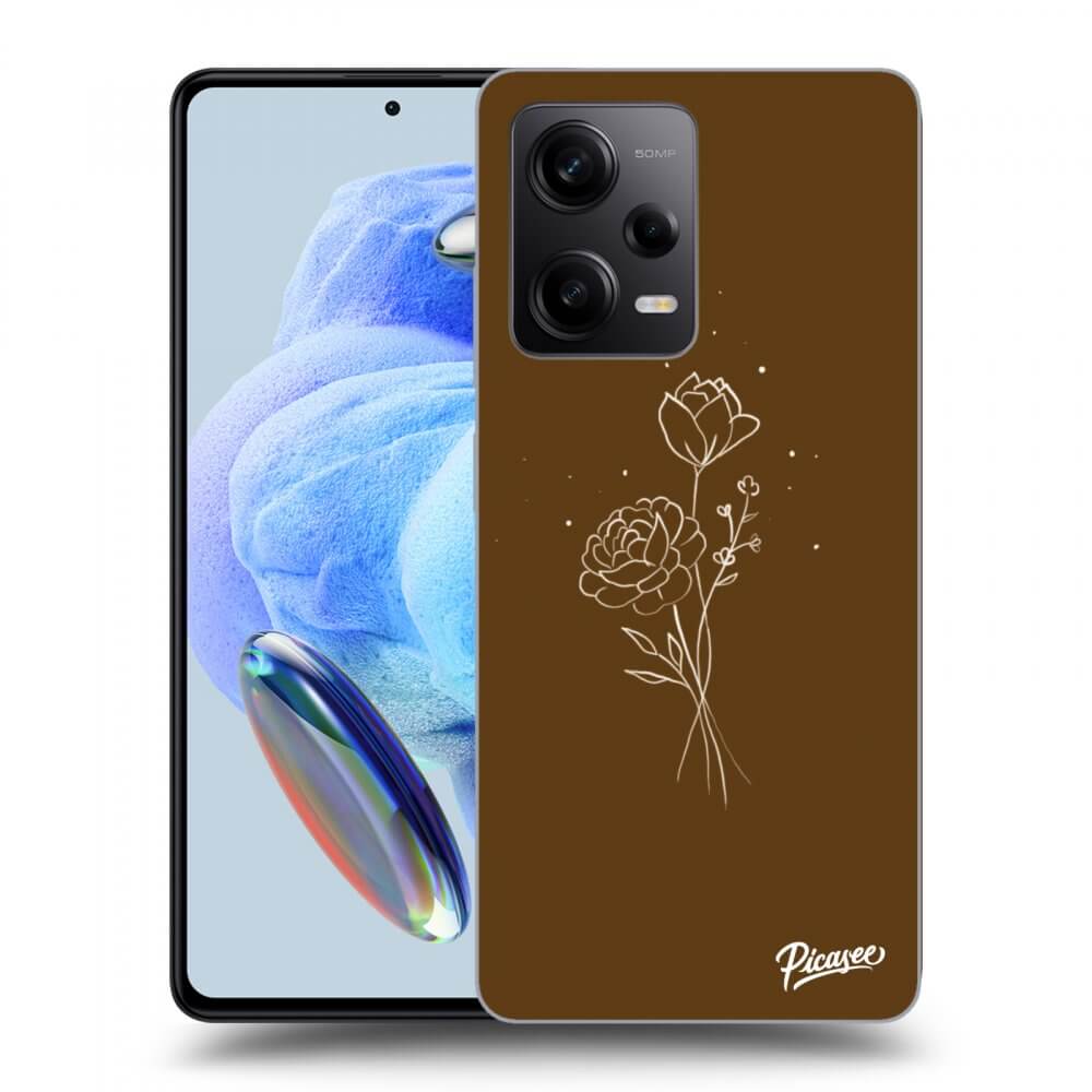 Picasee ULTIMATE CASE pro Xiaomi Redmi Note 12 Pro+ 5G - Brown flowers