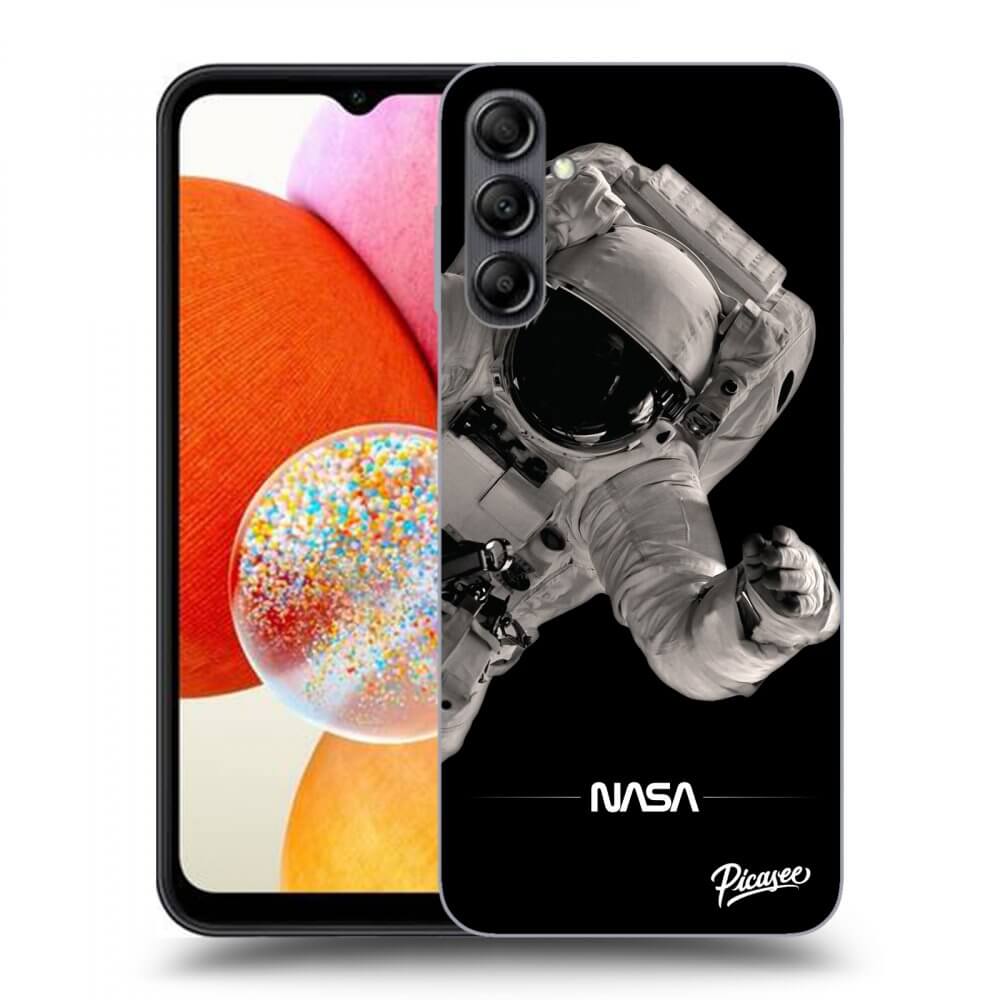 Picasee silikonový černý obal pro Samsung Galaxy A14 4G A145R - Astronaut Big