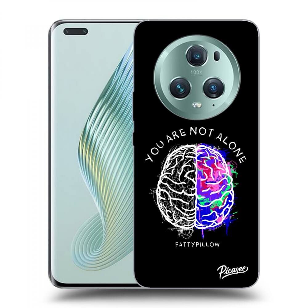 Picasee silikonový průhledný obal pro Honor Magic5 Pro - Brain - White