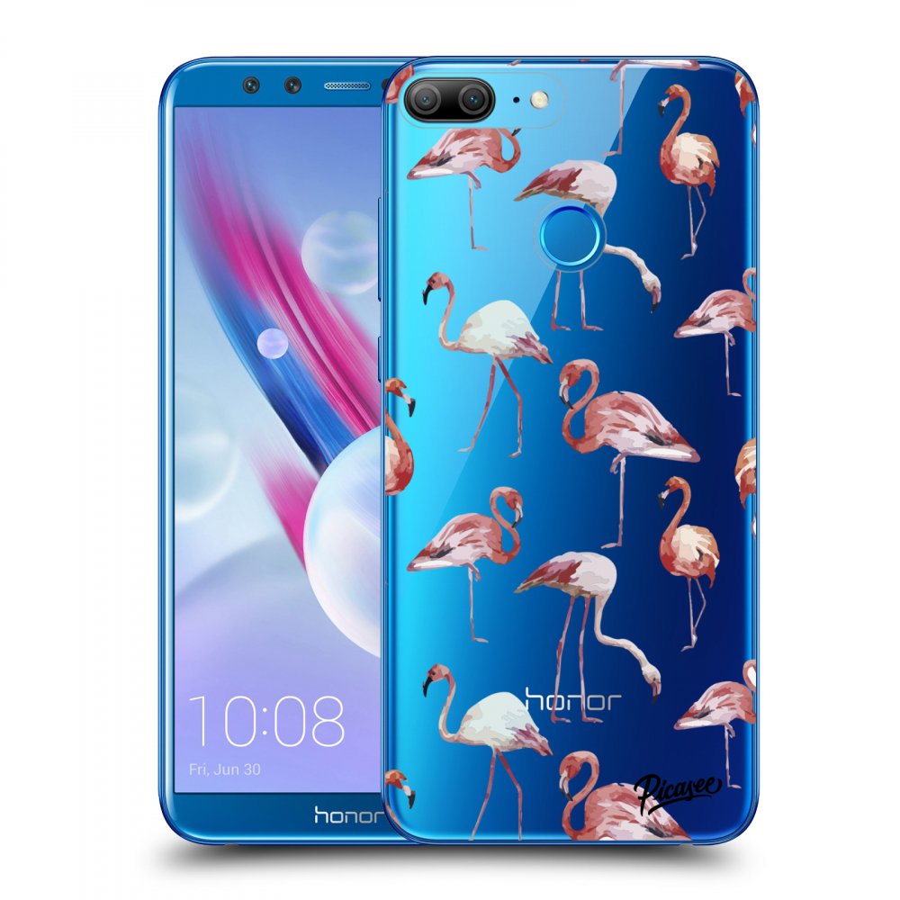 Picasee silikonový průhledný obal pro Honor 9 Lite - Flamingos