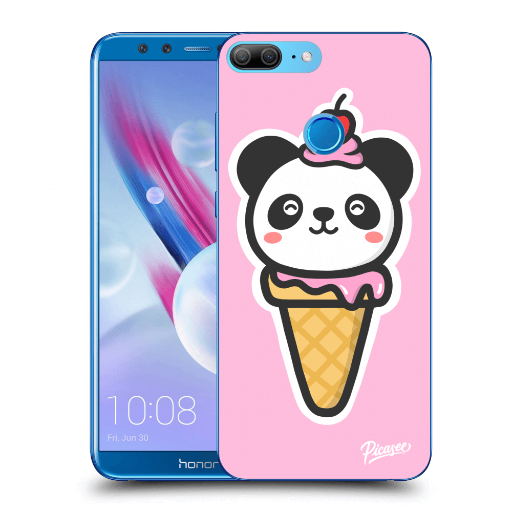 Picasee silikonový černý obal pro Honor 9 Lite - Ice Cream Panda