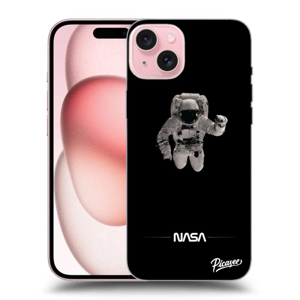 Silikonový černý Obal Pro Apple IPhone 15 - Astronaut Minimal