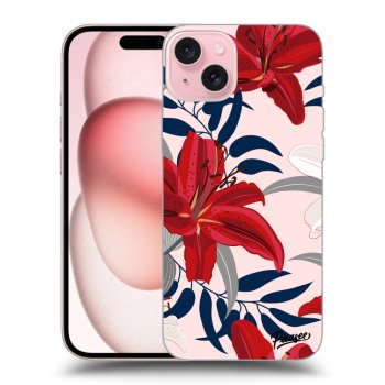 Obal pro Apple iPhone 15 - Red Lily