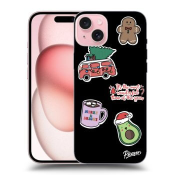Obal pro Apple iPhone 15 - Christmas Stickers
