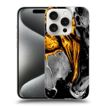 Obal pro Apple iPhone 15 Pro - Black Gold