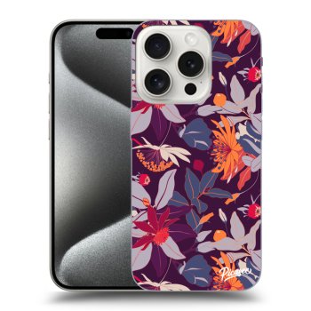 Obal pro Apple iPhone 15 Pro - Purple Leaf